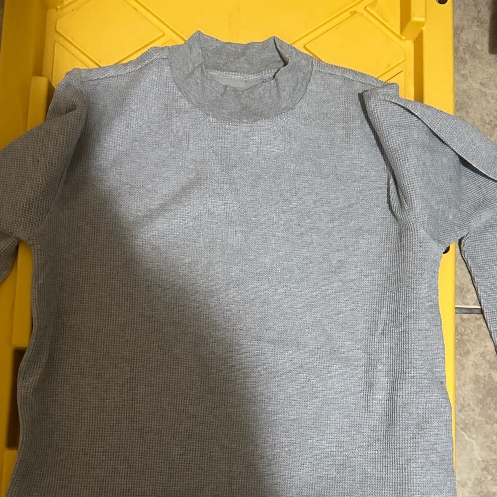 Gray Long Sleeve Top